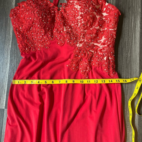 NWT Kasey J Red Mermaid Dress by Jasmine Size 8 - Picture 11 of 14